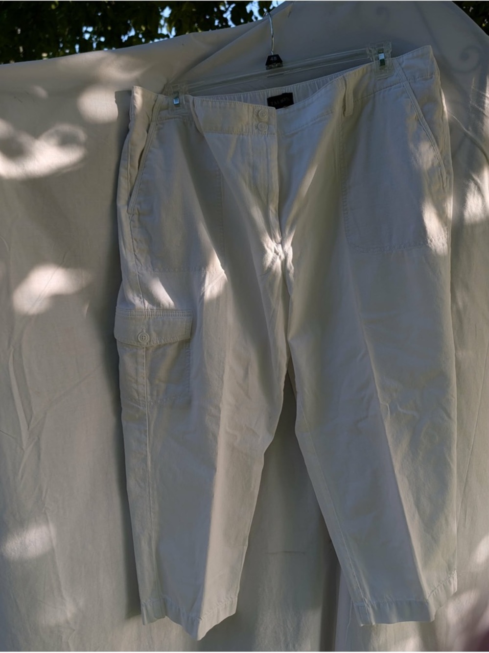 Talbots White Cargo Capri Shorts